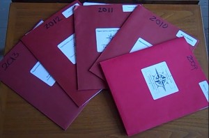 Image of five program folders from past OND Conferences